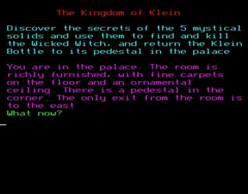 Kingdom of Klein, The - Epic Adventure 3 (1984)(Epic) screen shot game playing